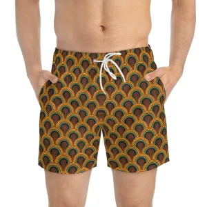 1970's Vintage Room 237 Print Men's Swim Trunks | Pinup Couture Swim