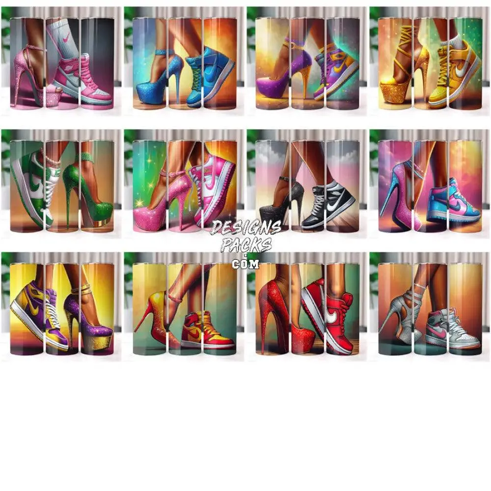 60 Girls Shoes Lovers Tumbler Wrap Bundle JPG