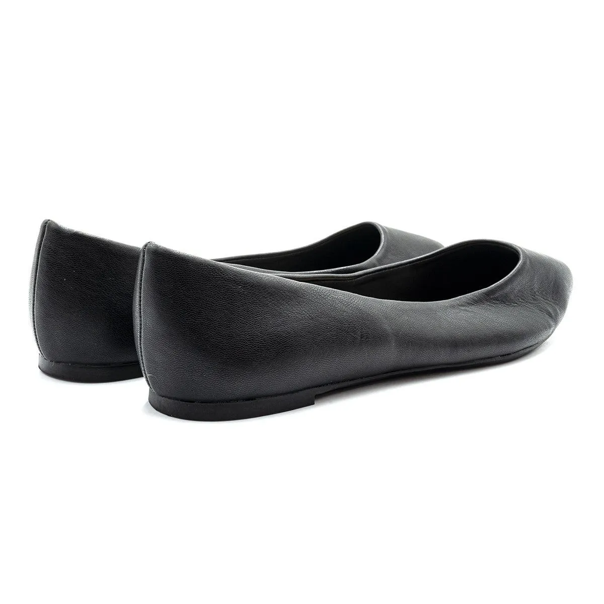 A New Day Casual Ballerinas Leather Black Colour For Women