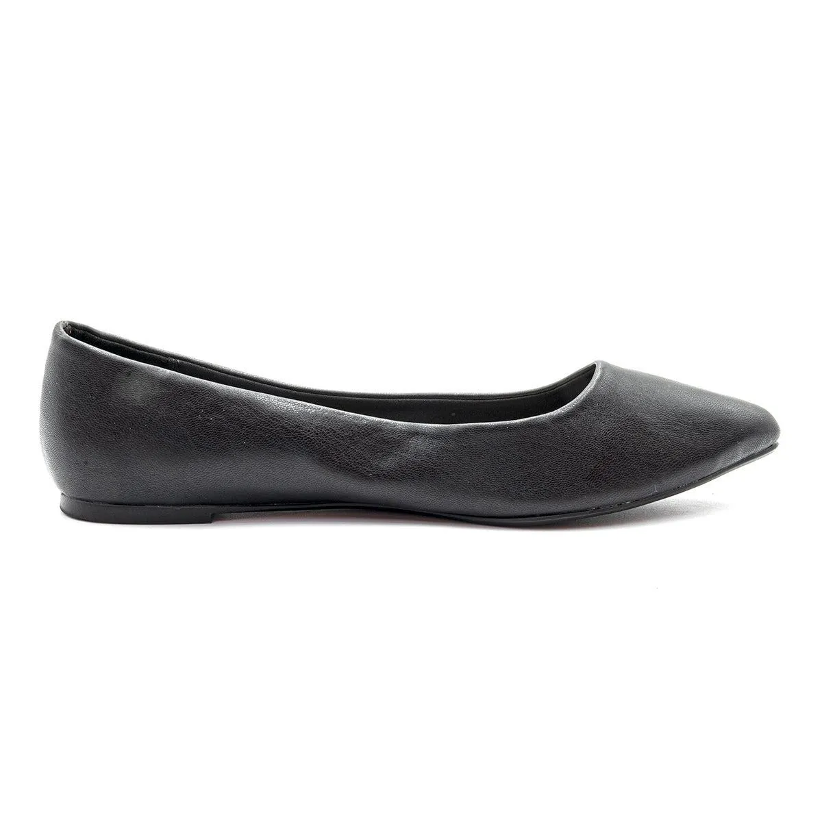 A New Day Casual Ballerinas Leather Black Colour For Women