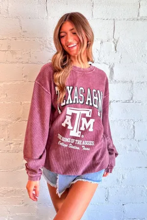 A&M Mascot Cord Sweatshirt