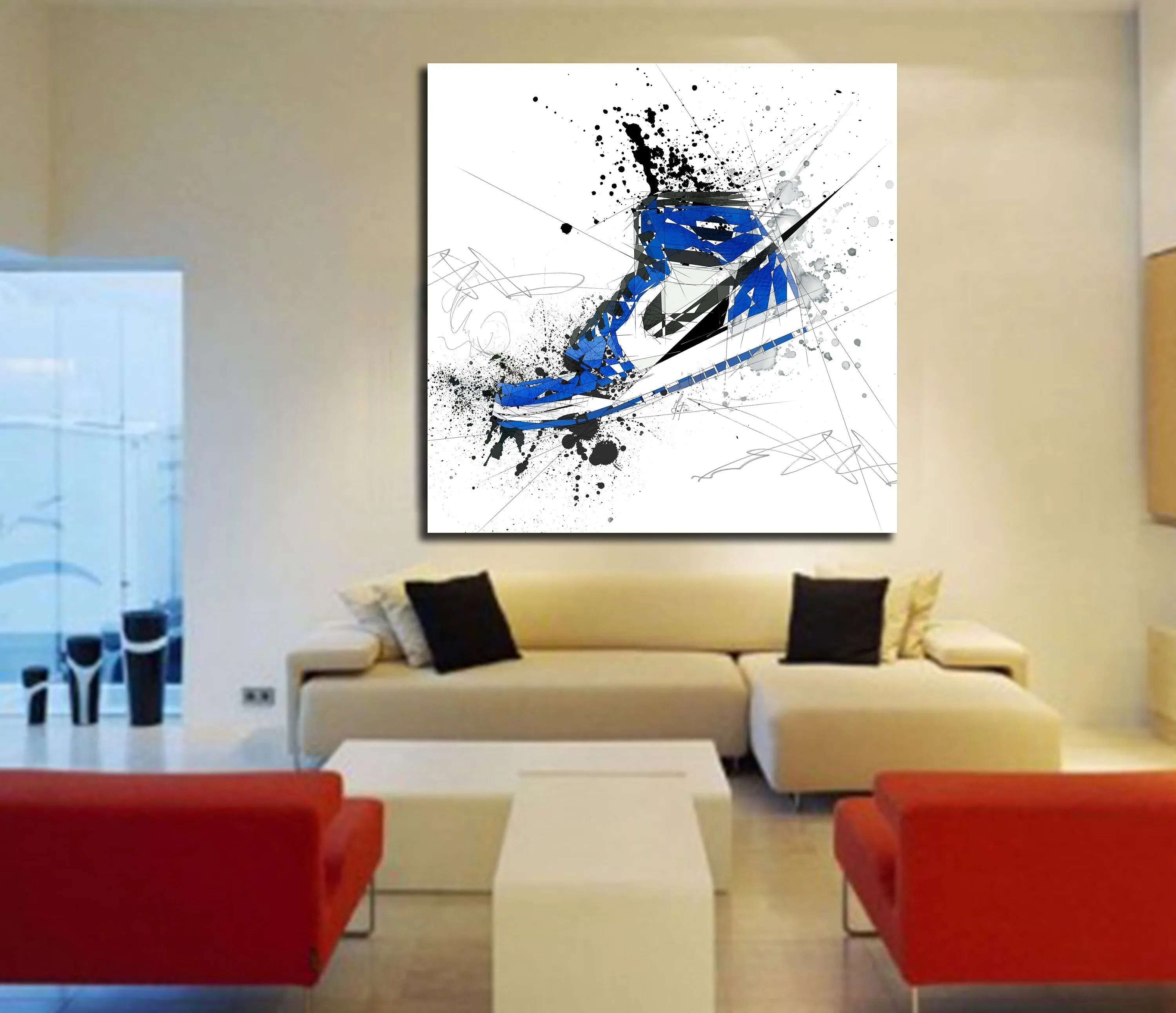 ABSTRACT SNEAKERS ART INSPIRED BY AIR JORDANS SNEAKERS //SNK-AJ03