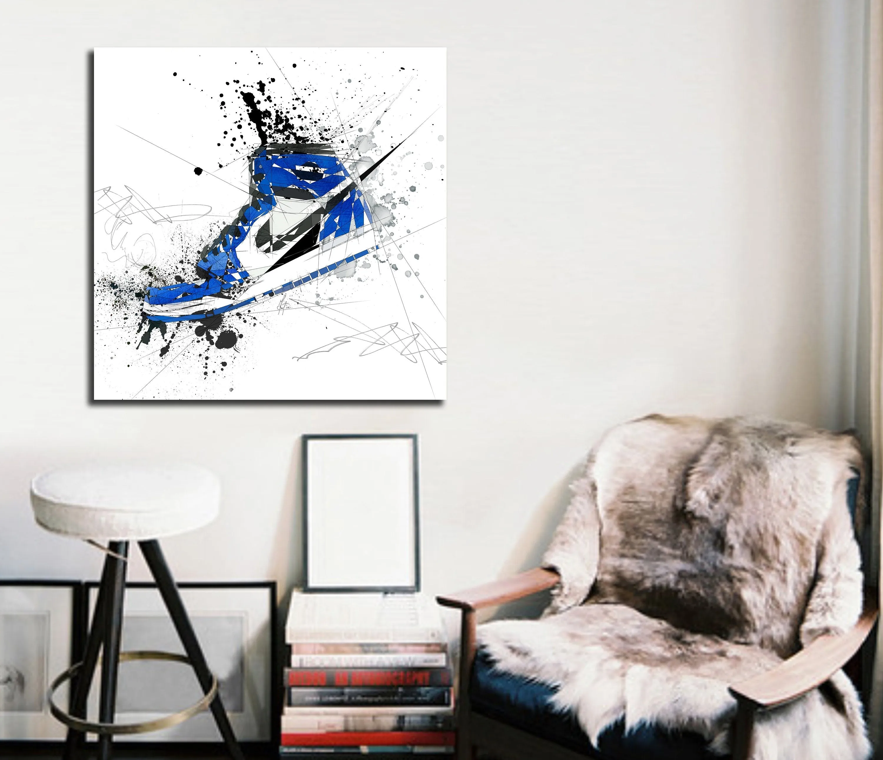 ABSTRACT SNEAKERS ART INSPIRED BY AIR JORDANS SNEAKERS //SNK-AJ03