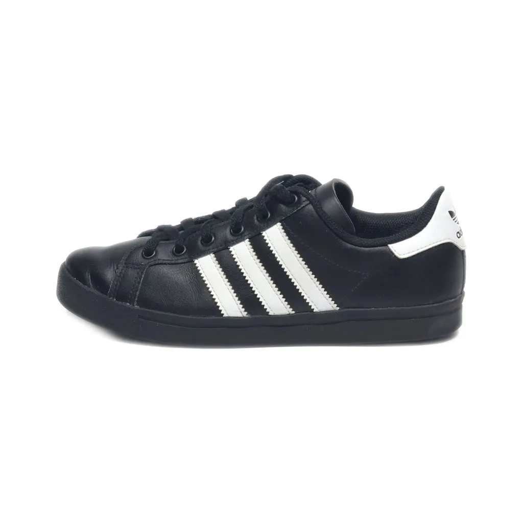 Adidas Coast Star Low-Top Sneakers Leather Black Colour For Women