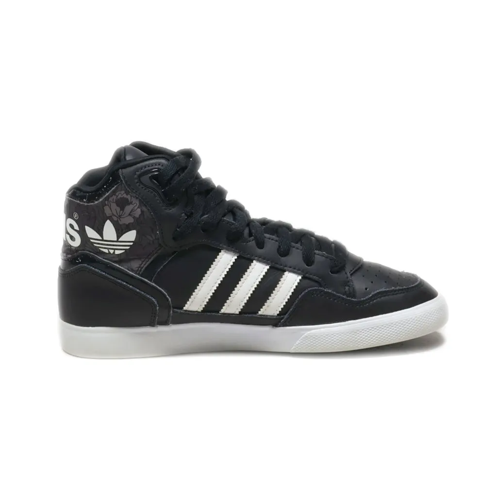 Adidas Extaball High-Top Sneakers Pu Leather Black Colour For Women