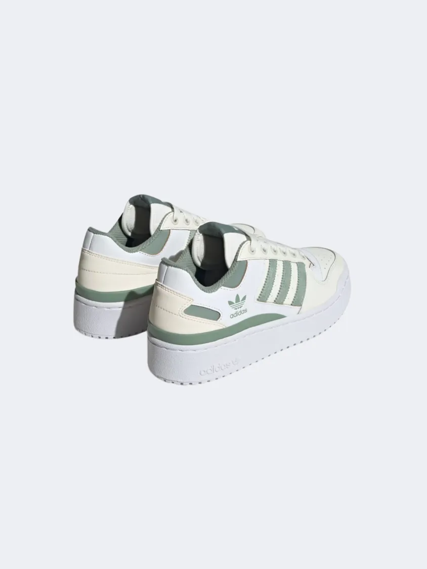 Adidas Forum Bold Stripes Women Original Shoes Off White/ Green