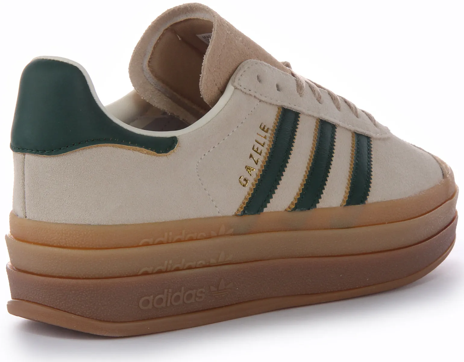 Adidas Gazelle Bold In White Green For Women