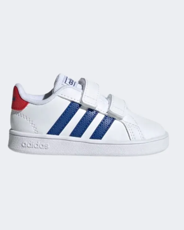 Adidas Grand Court Infant-Boys Lifestyle Shoes White/Blue Gx5749