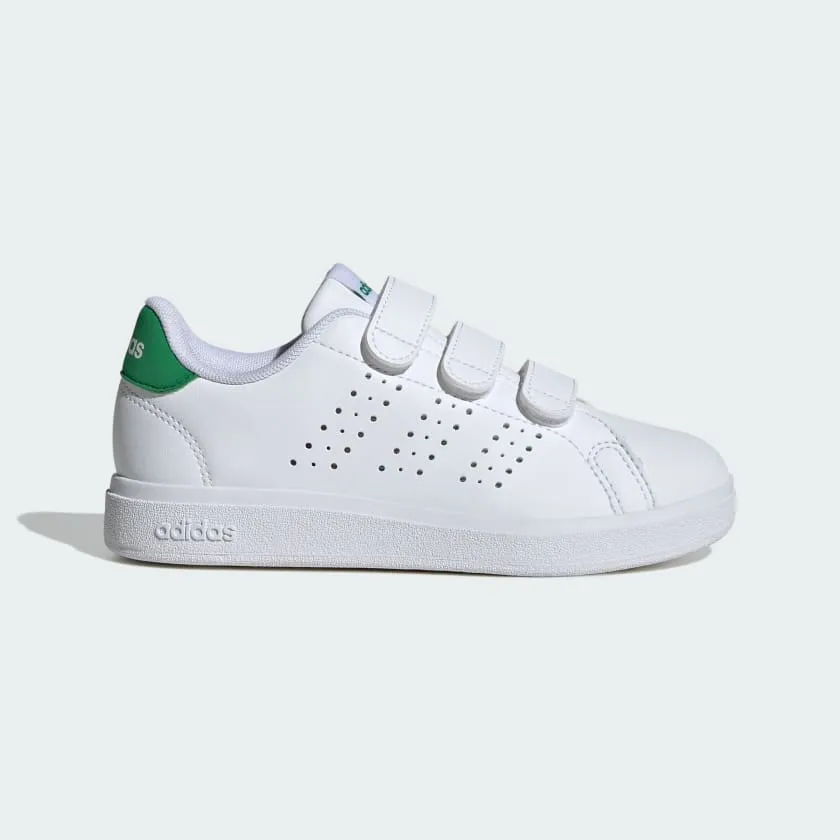 ADIDAS KIDS ADVANTAGE BASE 2.0 WHITE/GREEN SNEAKER