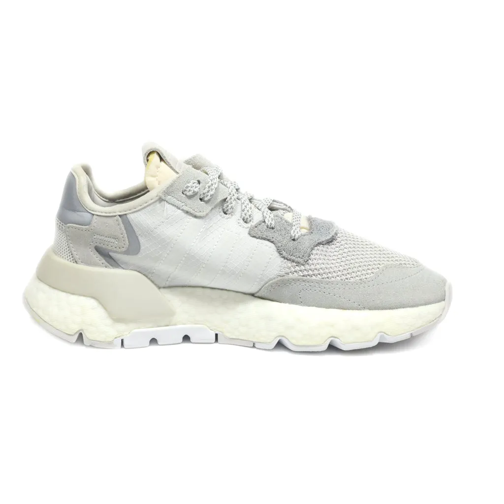 Adidas Nite Jogger Sport Shoes Leather Grey Colour For Women