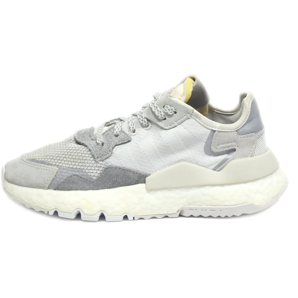 Adidas Nite Jogger Sport Shoes Leather Grey Colour For Women