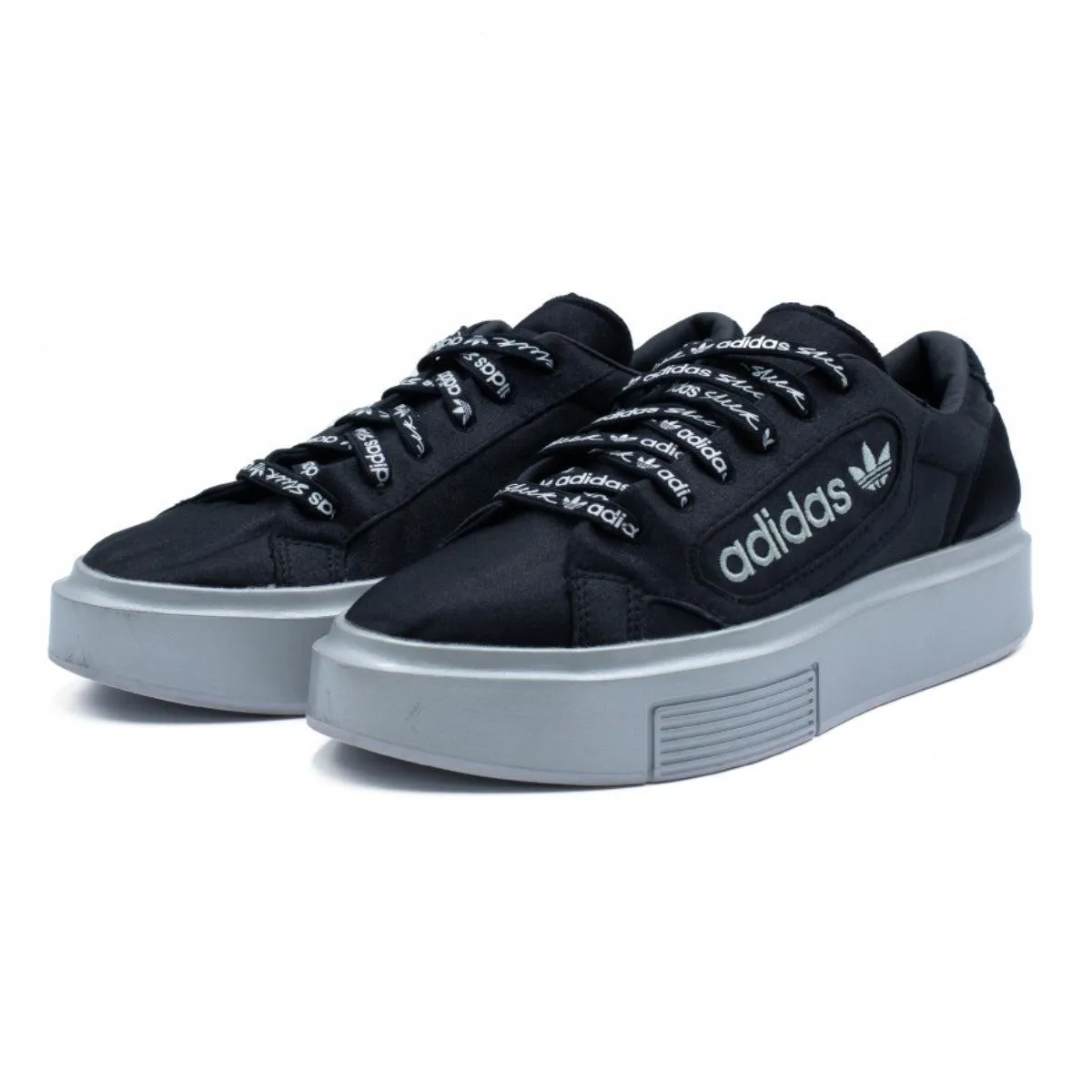 Adidas Sleek Super Low-Top Sneakers Satin Black Colour For Women