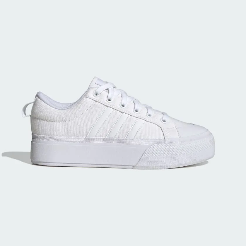 Adidas Women's "Bravada 2.0" Platform Sneakers - Cloud White / Cloud White / Chalk White