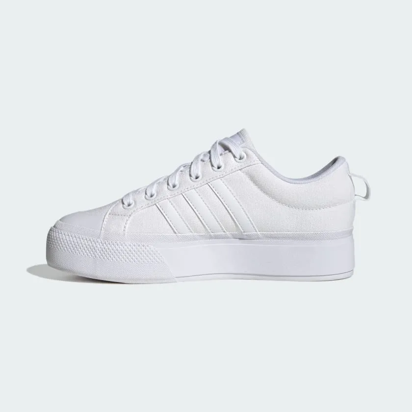 Adidas Women's "Bravada 2.0" Platform Sneakers - Cloud White / Cloud White / Chalk White