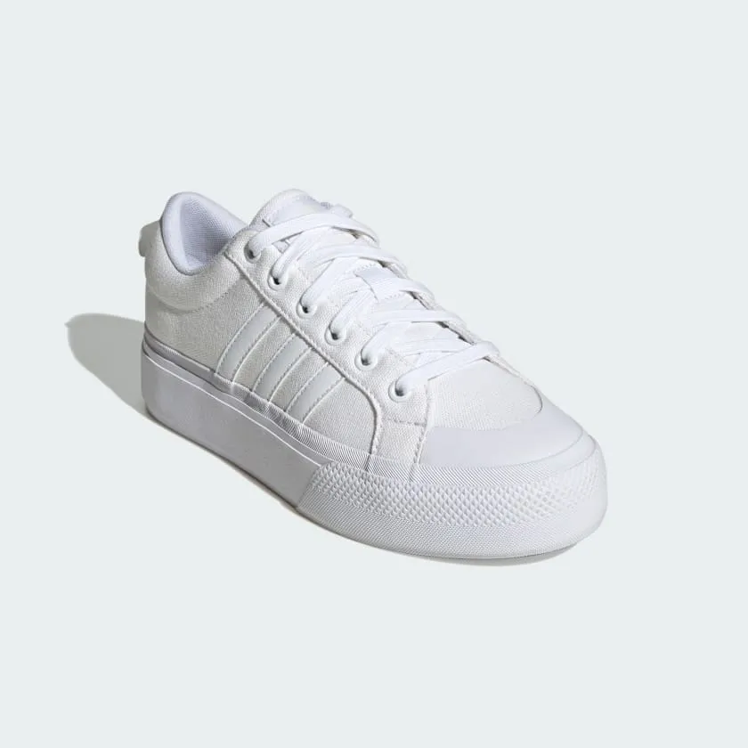 Adidas Women's "Bravada 2.0" Platform Sneakers - Cloud White / Cloud White / Chalk White