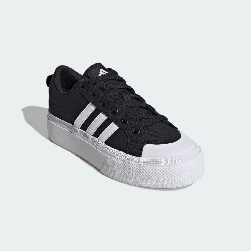 Adidas Women's "Bravada 2.0" Platform Sneakers - Core Black / Cloud White / Core Black