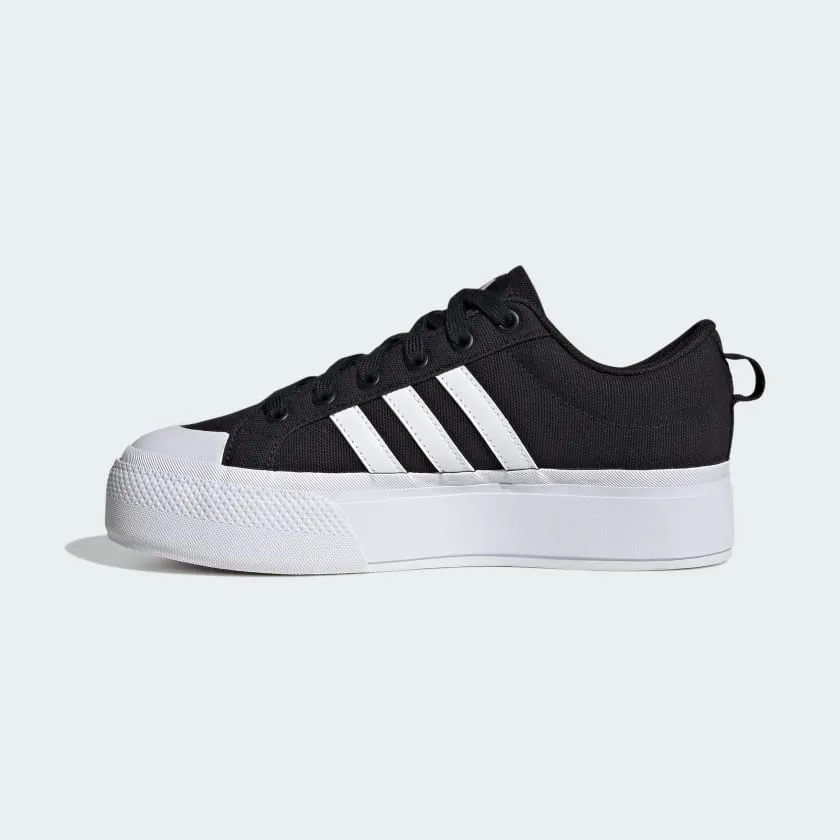 Adidas Women's "Bravada 2.0" Platform Sneakers - Core Black / Cloud White / Core Black