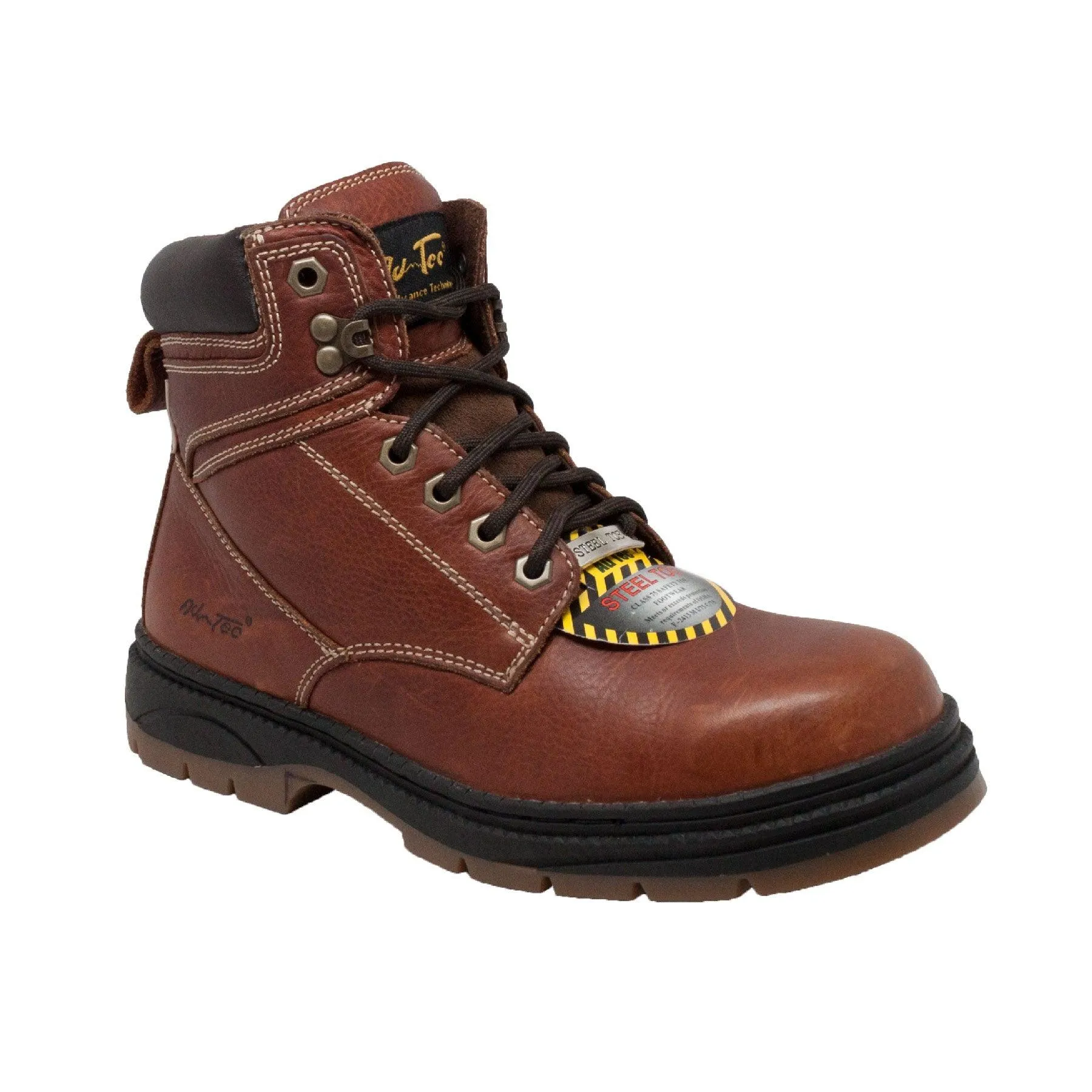 AdTec Mens 6 inch Steel Toe Work Boot Brown