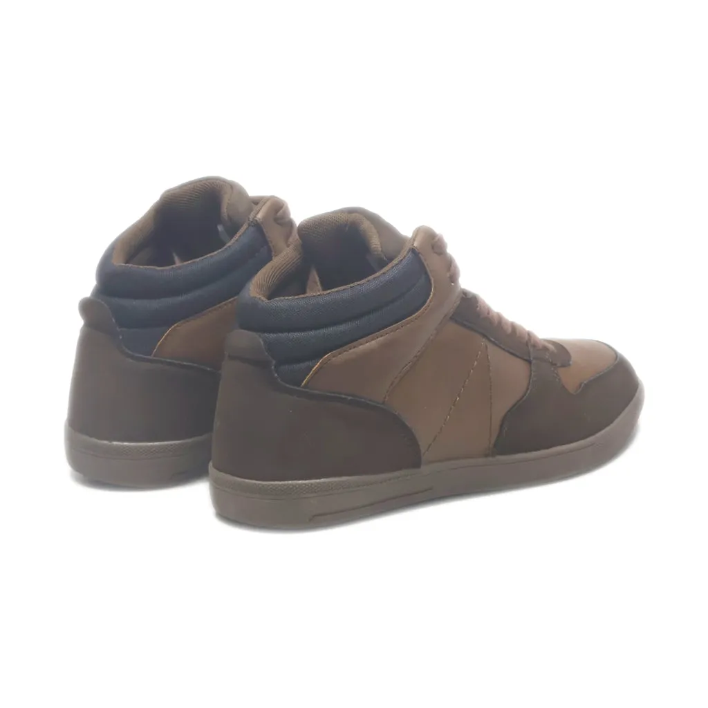 Air & Fresh High-Top Sneakers Leather Brown Colour For Women