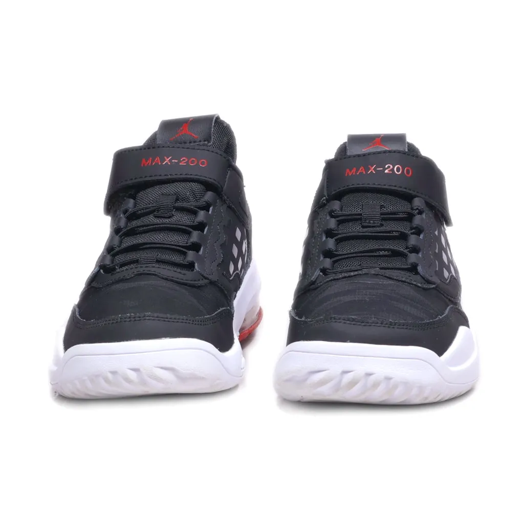 Air Jordan Max 200 Sport Shoes Leather Black Colour For Kids