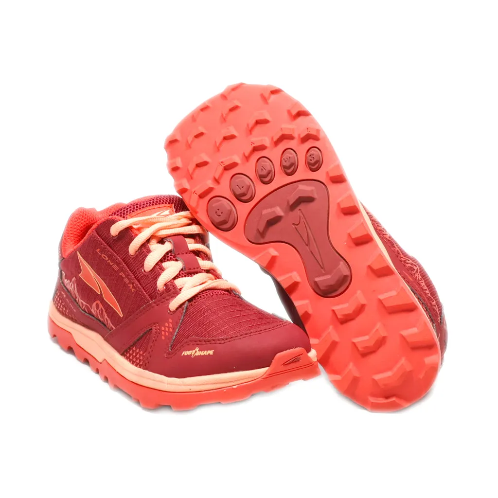 Altra Lonepeak Sport Shoes Fabric Maroon Colour For Kids