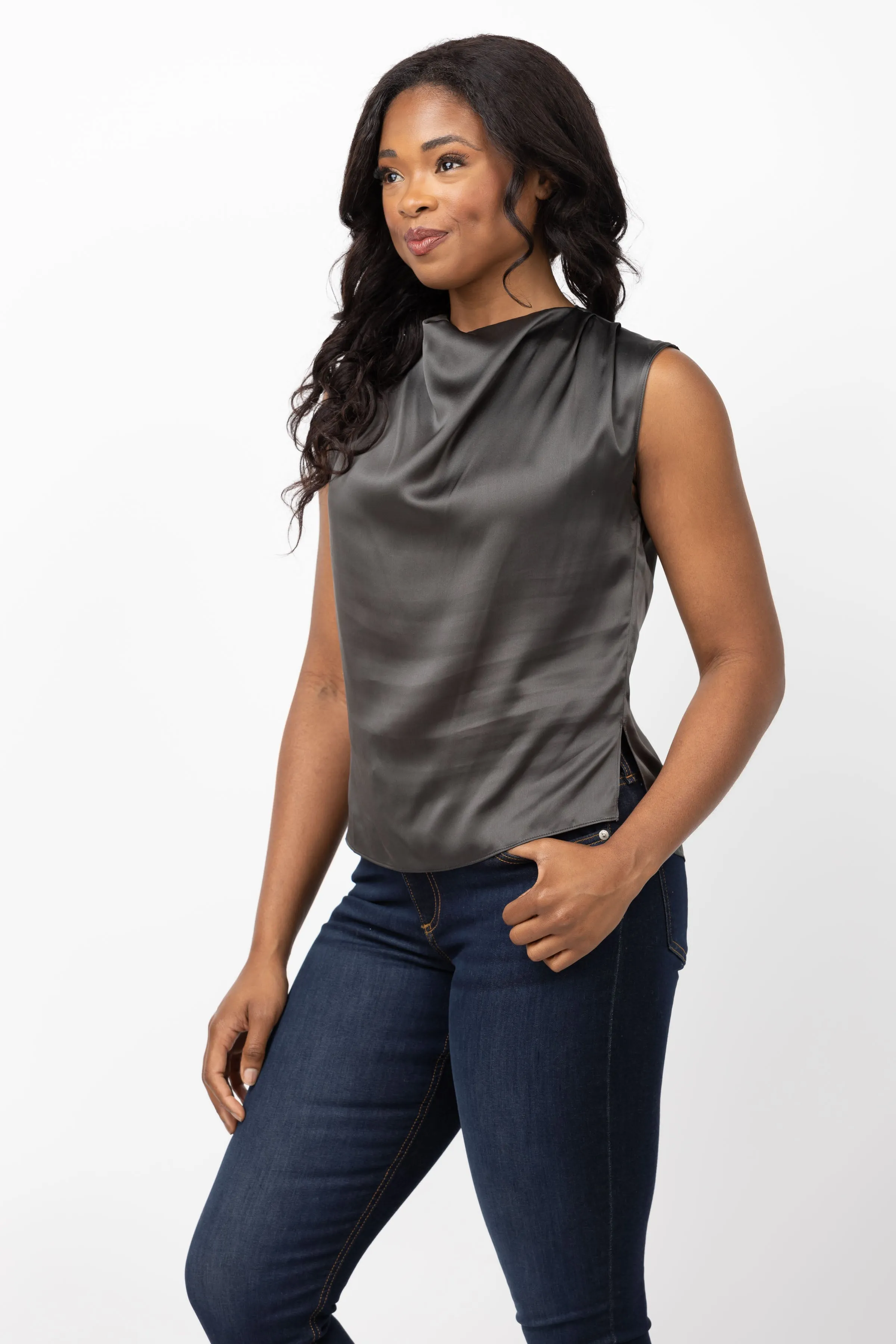 Amanda Uprichard Freya Top in Zinc