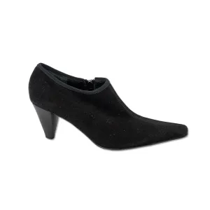 Aquatalia Black Suede Pointed Toe Ankle Booties