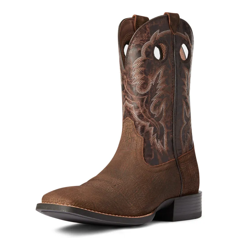 'Ariat' Men's Sport Buckout Square Toe - Brown