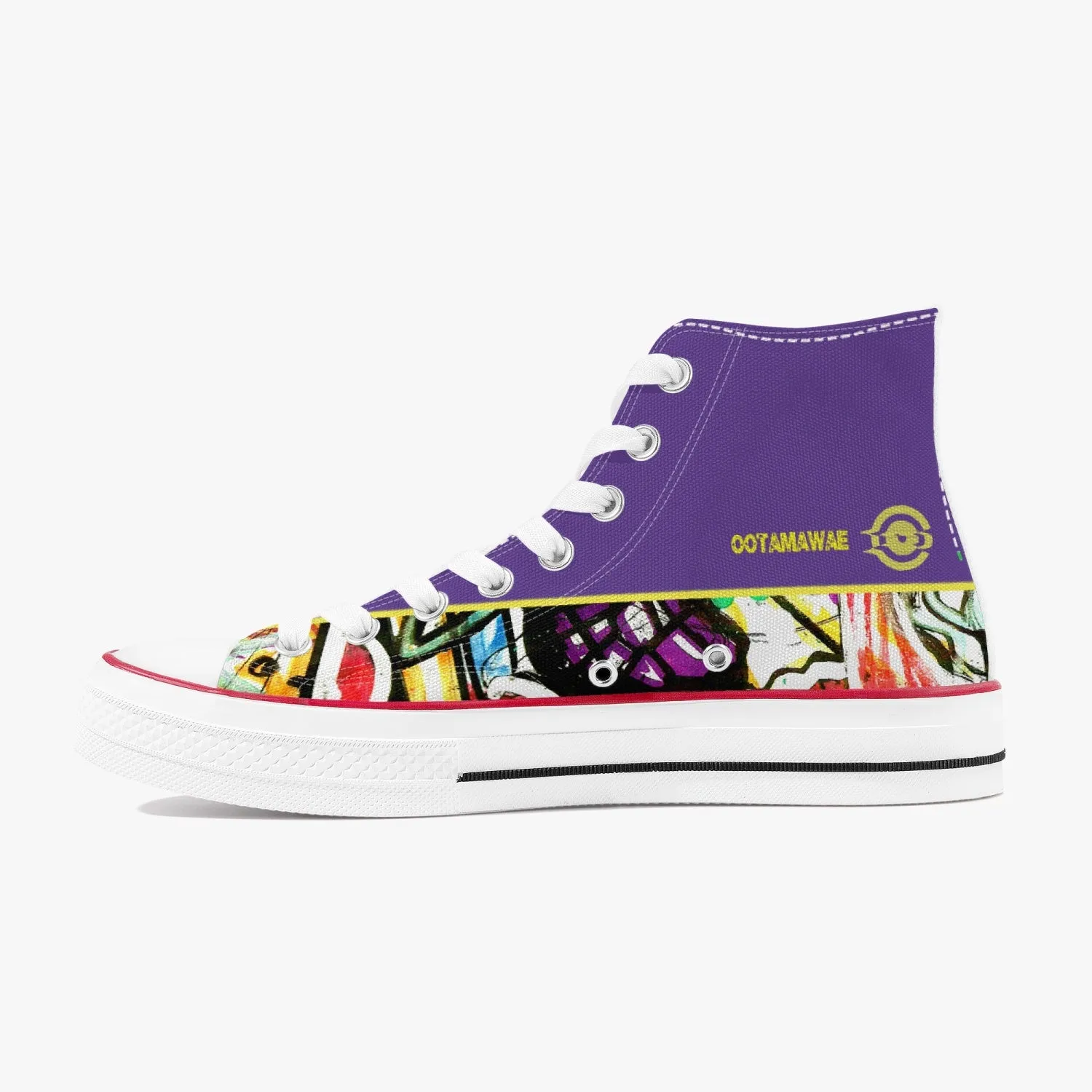 Art in High Canvas Shoes - Purple