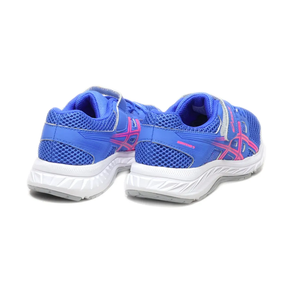 Asics Contend 5 Sport Shoes Leather Blue Colour For Kids