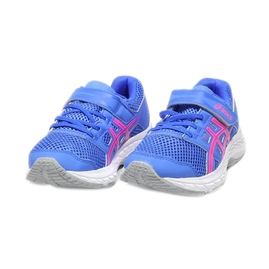 Asics Contend 5 Sport Shoes Leather Blue Colour For Kids