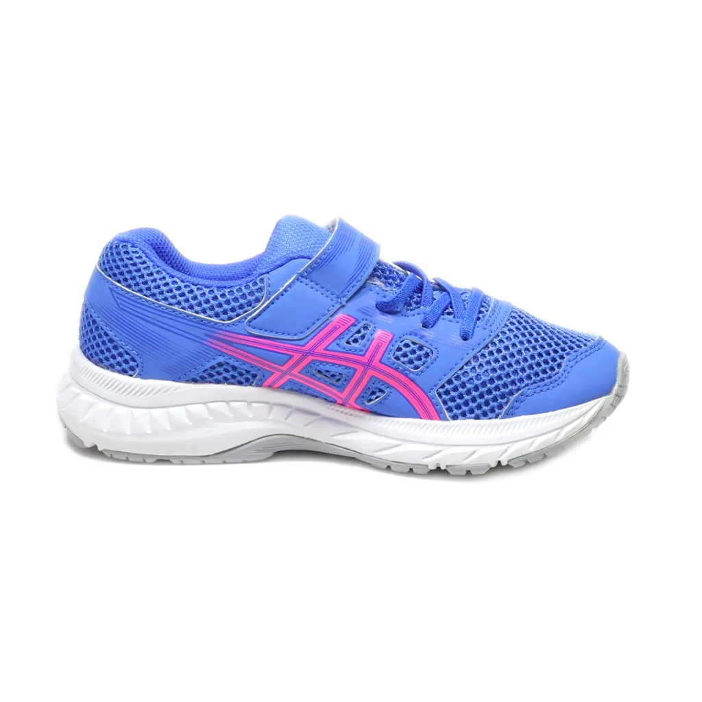 Asics Contend 5 Sport Shoes Leather Blue Colour For Kids