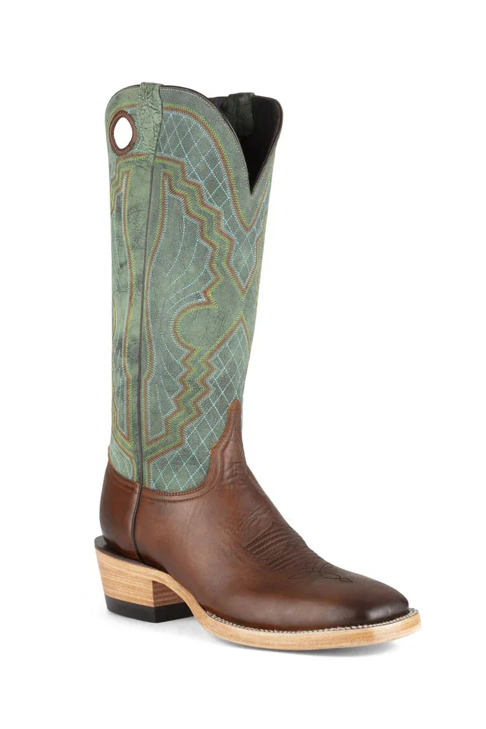 AZULADO MEN’S LARAMIE DAMASCO WESTERN BOOTS | Tan / Butyl