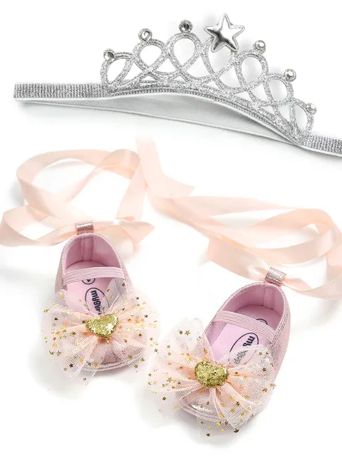 Baby Little Princess Crown Headband and Shoes Set