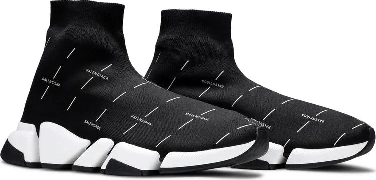 Balenciaga Speed 2.0 Sneaker Black Logo License Printed