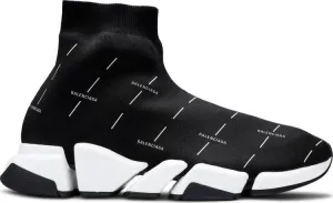 Balenciaga Speed 2.0 Sneaker Black Logo License Printed