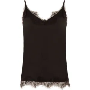 Black lace strap top