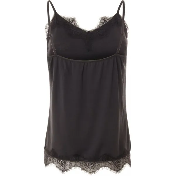 Black lace strap top