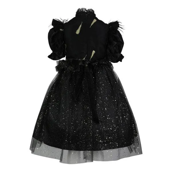 BLACK TULLE GIRLS BALL DRESS