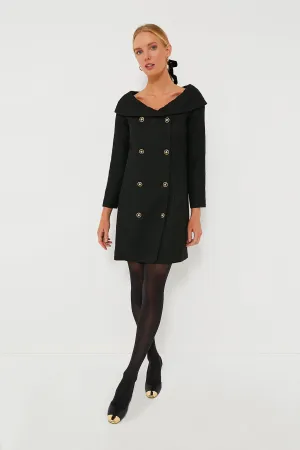 Black Tweed Blanche Dress