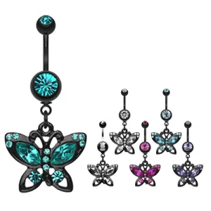 Blackline Butterfly Belly Bar