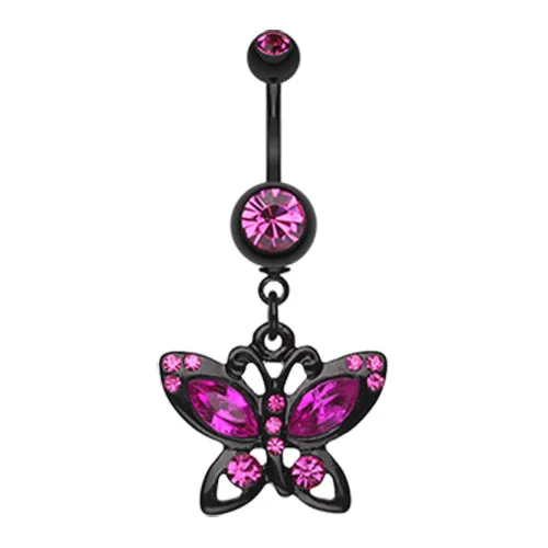 Blackline Butterfly Belly Bar