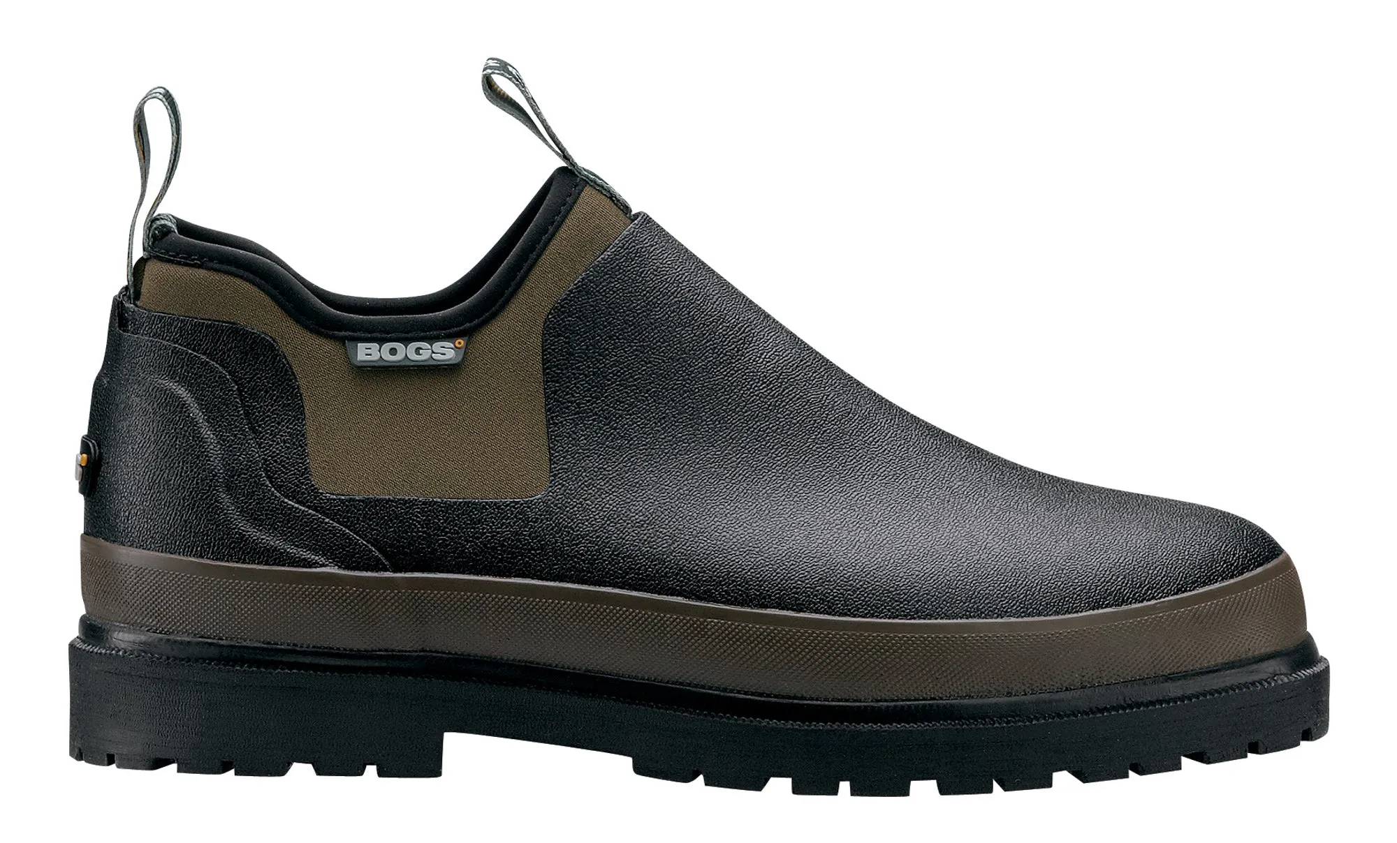 Bogs Mens Black Rubber Tillamook Bay WP Slip-On Shoes