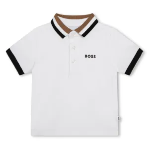 BOSS KIDSWEAR Infant White Short Sleeve Polo