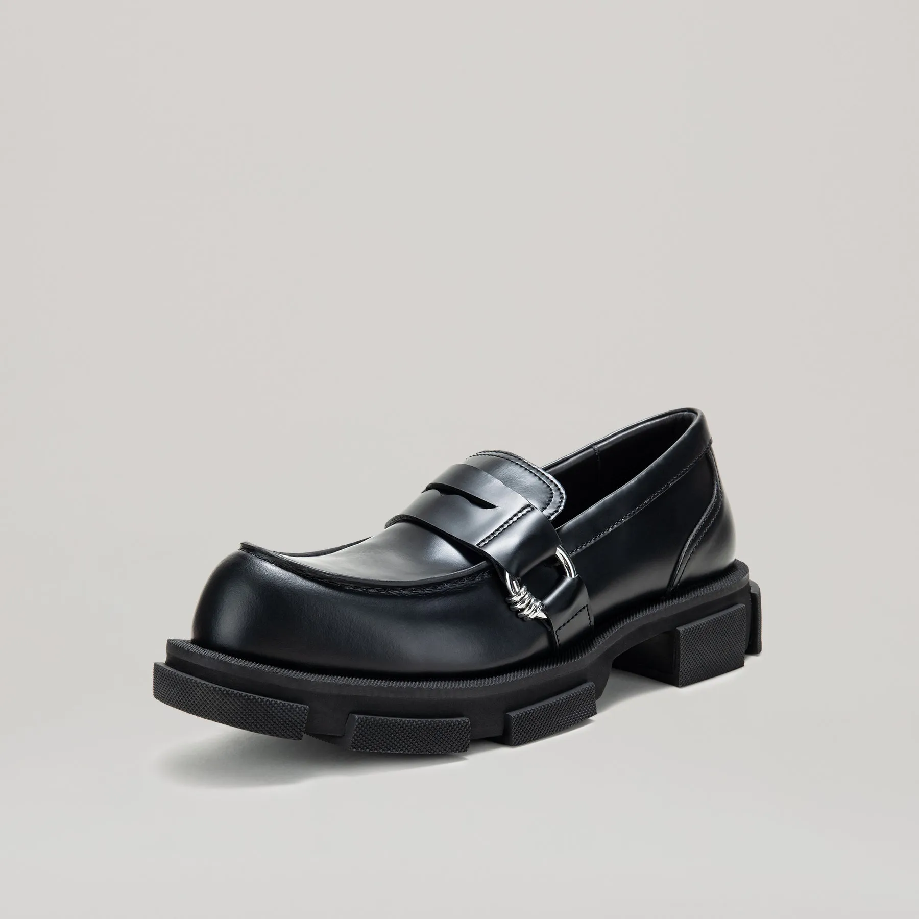 both-GAO PIERCED LOAFER-BLACK