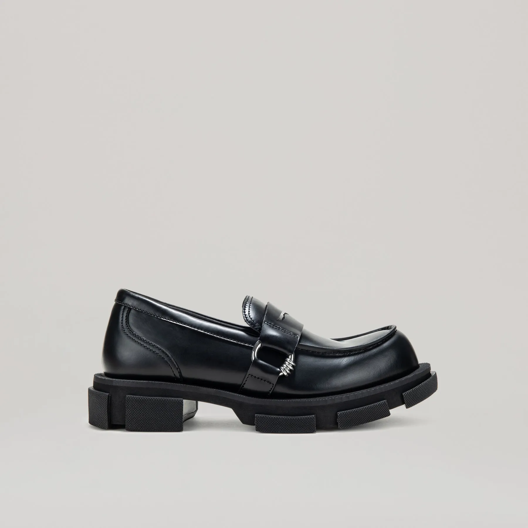 both-GAO PIERCED LOAFER-BLACK