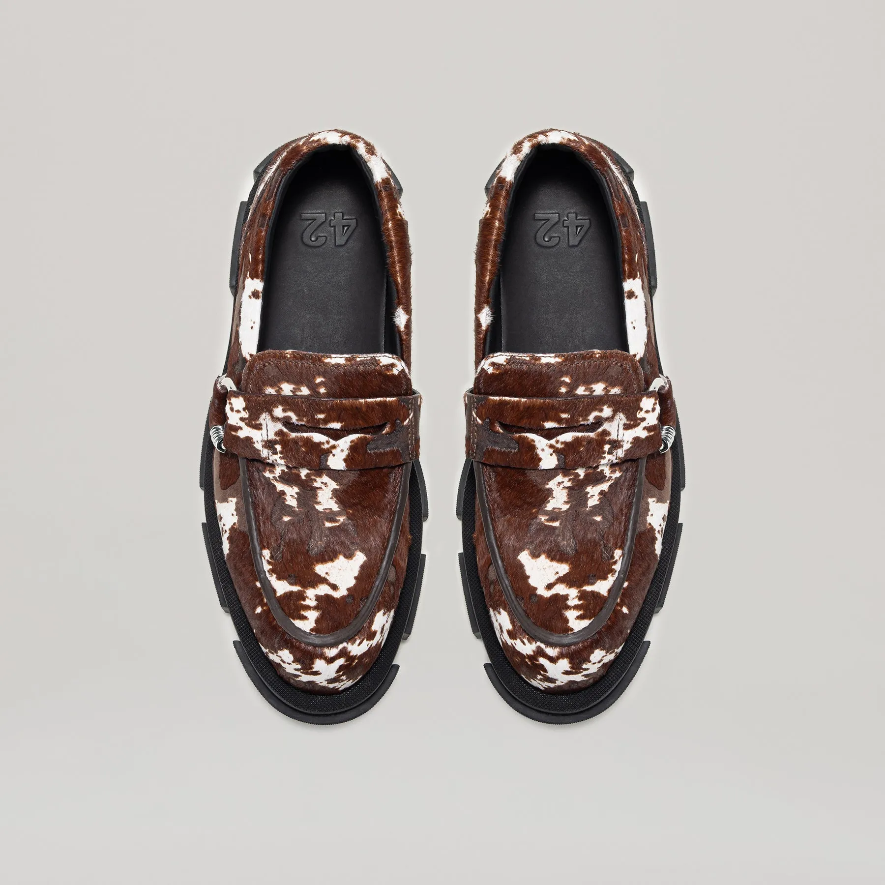 both-GAO PIERCED LOAFER-BROWN/CREAM