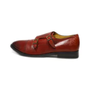 Brooks Brothers Monk Strap Shoes Leather Red Colour For Men