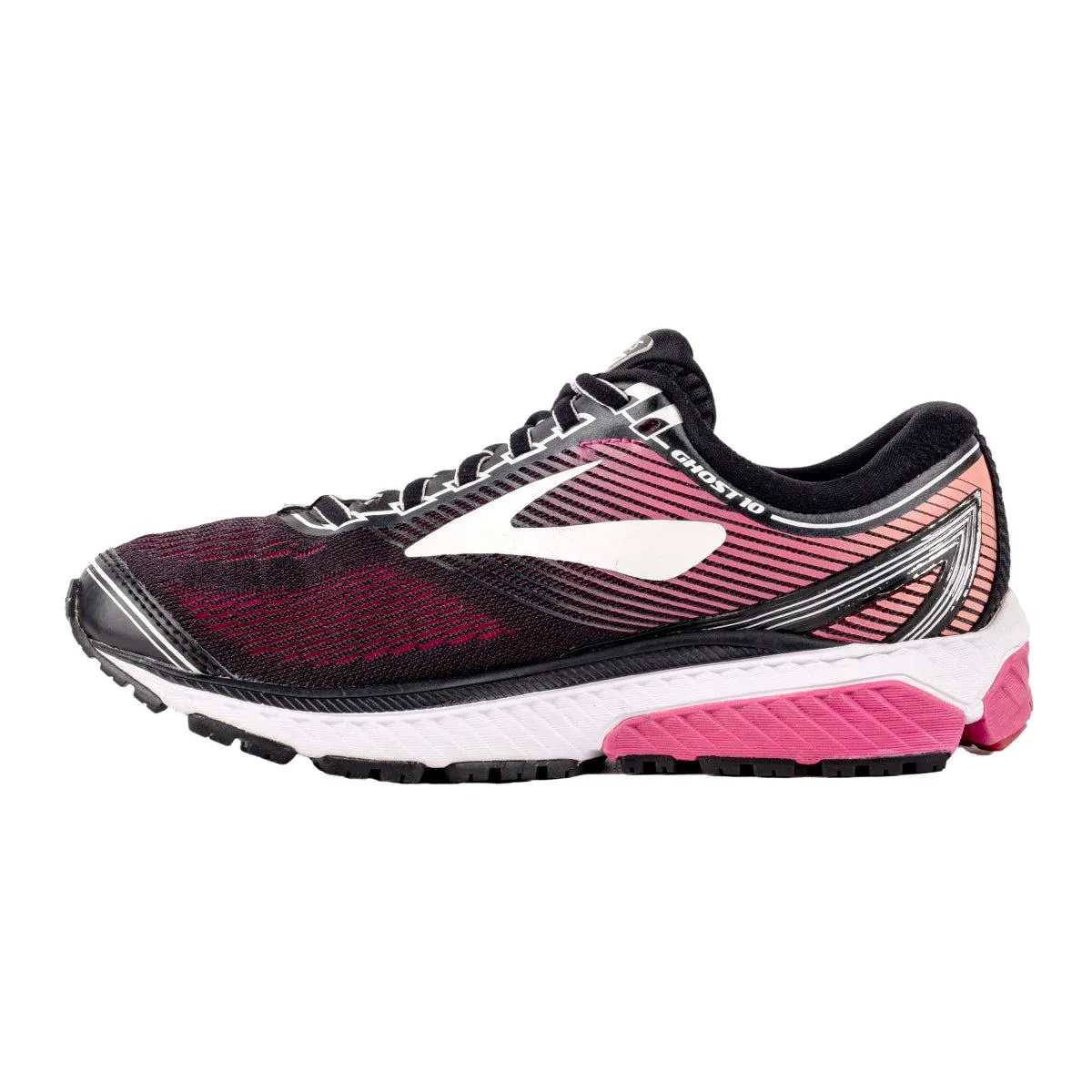 Brooks Ghost 10 Running Sport Shoes Fabric Black Colour For Women