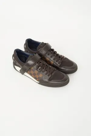 Brown Canvas Monogram Elliptic Sneakers